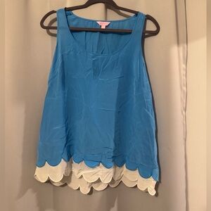Lilly Pulitzer Scallop Silk Tank
